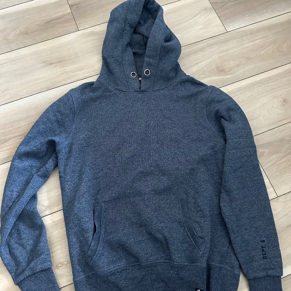 Very Cozy, Thick Blue-Gray Fleece Hoodie